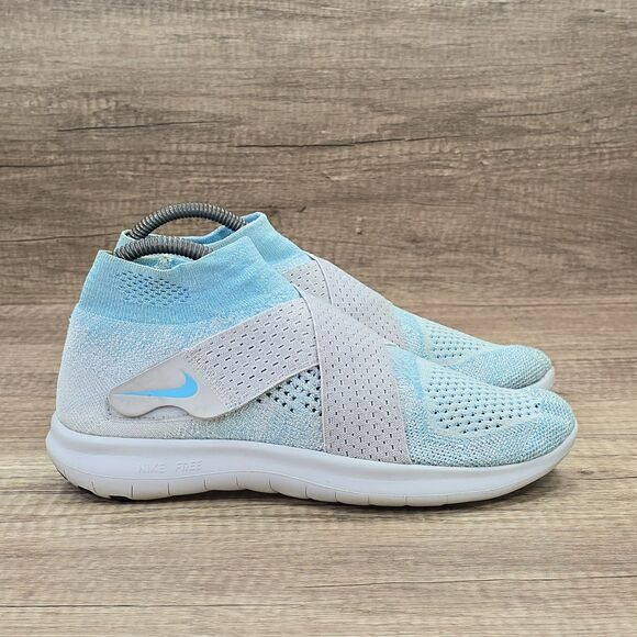 Nike Free RN Motion Flyknit 2017 Women's Size 8 Blue Gray Shoes (880846-402) - Picture 1 of 9
